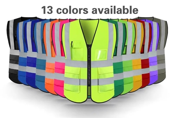 Xây dựng vải dệt kim Vest an toàn tùy chỉnh Áo khoác có khả năng hiển thị cao Quần áo phản quang