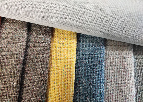Vải bọc ghế sofa 100% Polyester Vải lanh Vải nhuộm trơn