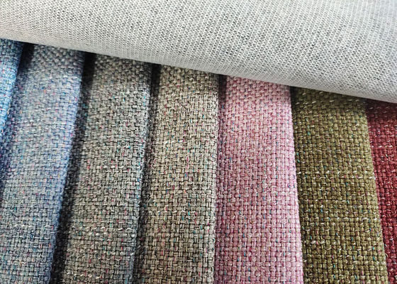 Vải bọc ghế sofa 100% Polyester Vải lanh Vải nhuộm trơn