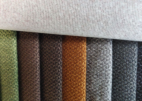 Chenille Sofa Linen Weave Vải bọc có thể nóng chảy 370gsm