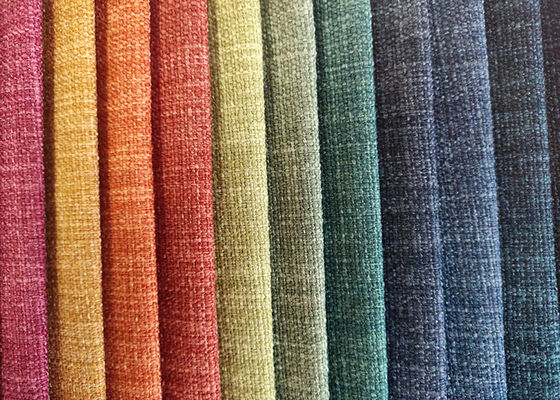 100% polyester vải lanh vải lanh nhiều màu sắc cho đồ nội thất sofa