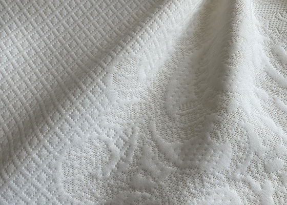 300gsm Off White Jacquard Vải Polyester Trắng Cotton Jacquard Vải