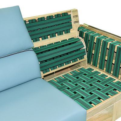 Màu xanh lá cây bọc ghế vải đàn hồi Dây đeo bằng vải cao su 2,5mm