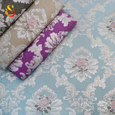 Vải sofa Jacquard thân thiện với môi trường Vải bông dệt gấm trắng