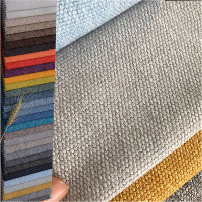 Vải dệt thoi nhuộm vải lanh 100% Polyester Dày Màu đồng nhất