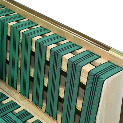 Màu xanh lá cây bọc ghế vải đàn hồi Dây đeo bằng vải cao su 2,5mm